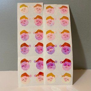 Vintage Sandylion Pearl Santa Sticker Strips